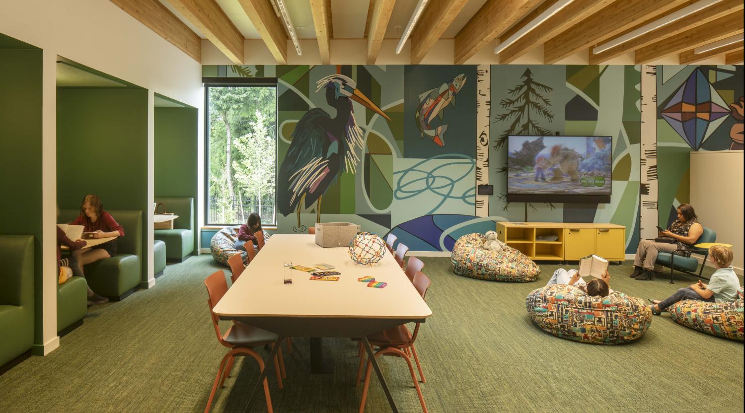 Albina Library interior multi-purpose room for all ages in Portland, OR