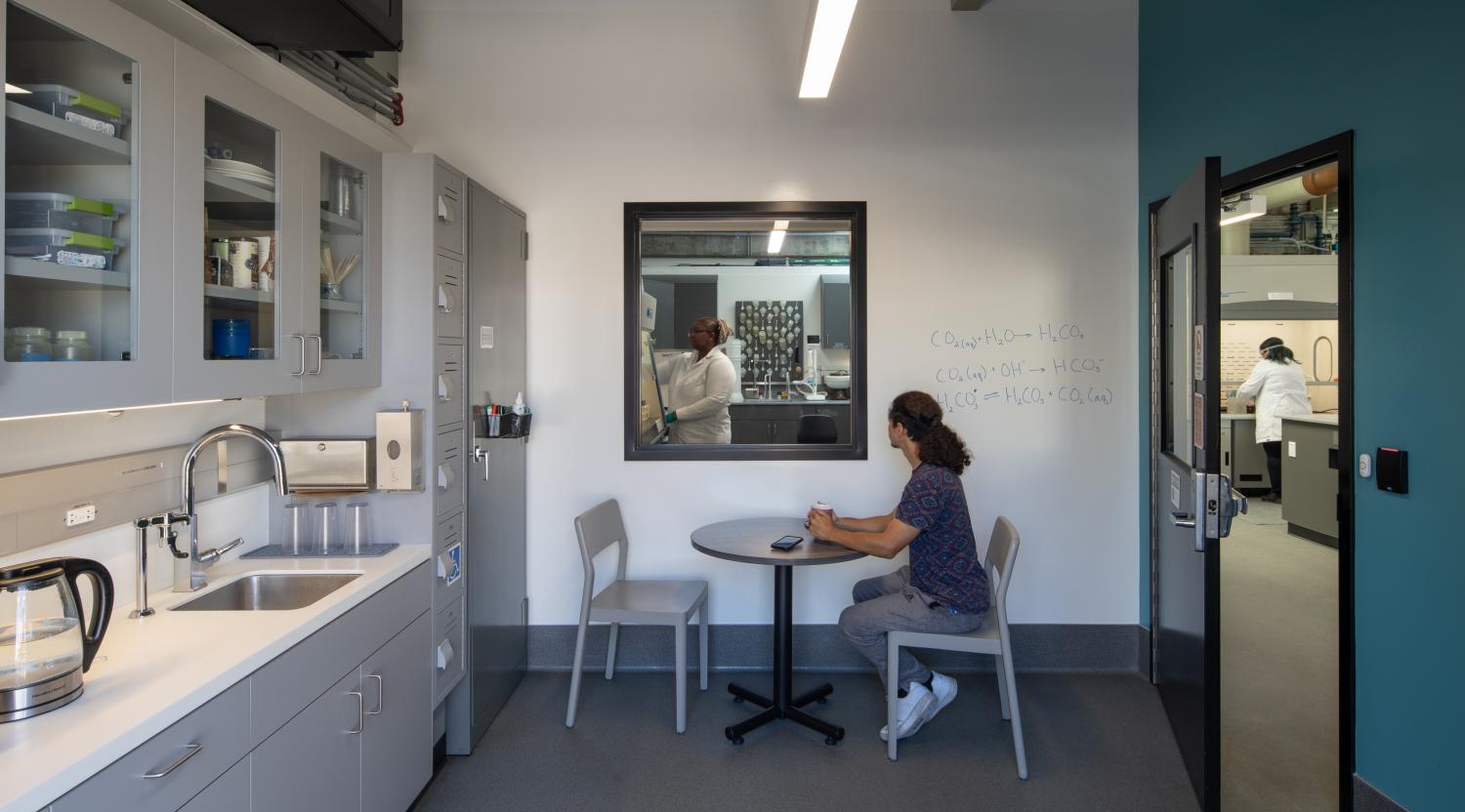 Monterey Bay Aquarium Water Laboratory staff room in Monterey, CA