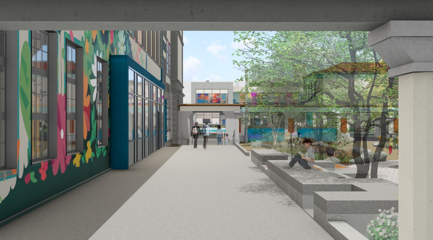 Site axis view at Buena Vista Horace Mann Community School