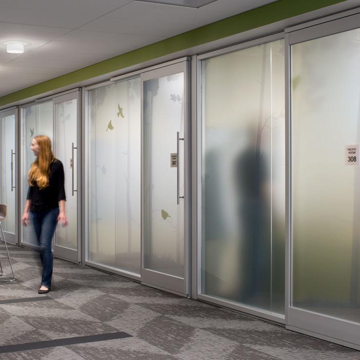Interior view of individual meeting rooms 